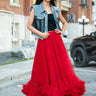 Tiered Hem Maxi Tulle Skirt Skirts Kate Hewko 