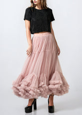 Tiered Hem Maxi Tulle Skirt Skirts Kate Hewko 