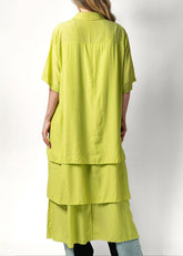 Tiered High Low Button Up Blouse Blouses Kate Hewko 