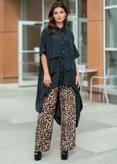 Tiered High Low Button Up Blouse Blouses Kate Hewko 