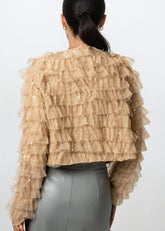 Tiered Tulle Gemstone Cardigan Cardigans Kate Hewko 