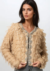 Tiered Tulle Gemstone Cardigan Cardigans Kate Hewko 