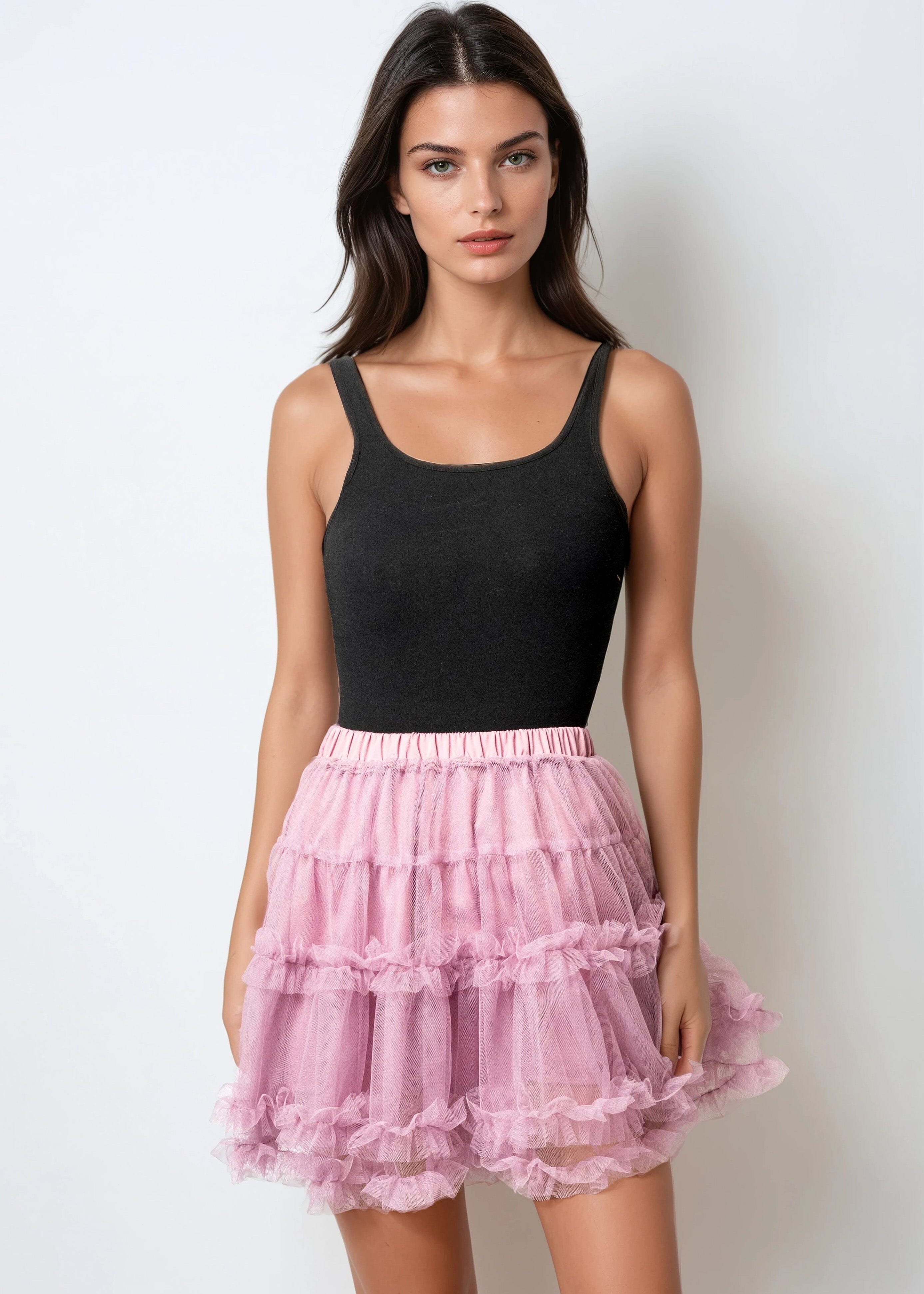 Tiered Tulle Mini Skort Skirts Kate Hewko 