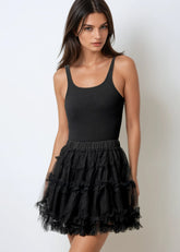 Tiered Tulle Mini Skort Skirts Kate Hewko 