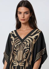 Tiger Head Kaftan Dress Dresses Kate Hewko 