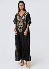 Tiger Head Kaftan Dress Dresses Kate Hewko 
