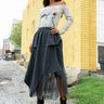 Tulle Contrast Midi Skirt Skirts Kate Hewko Charcoal One size 