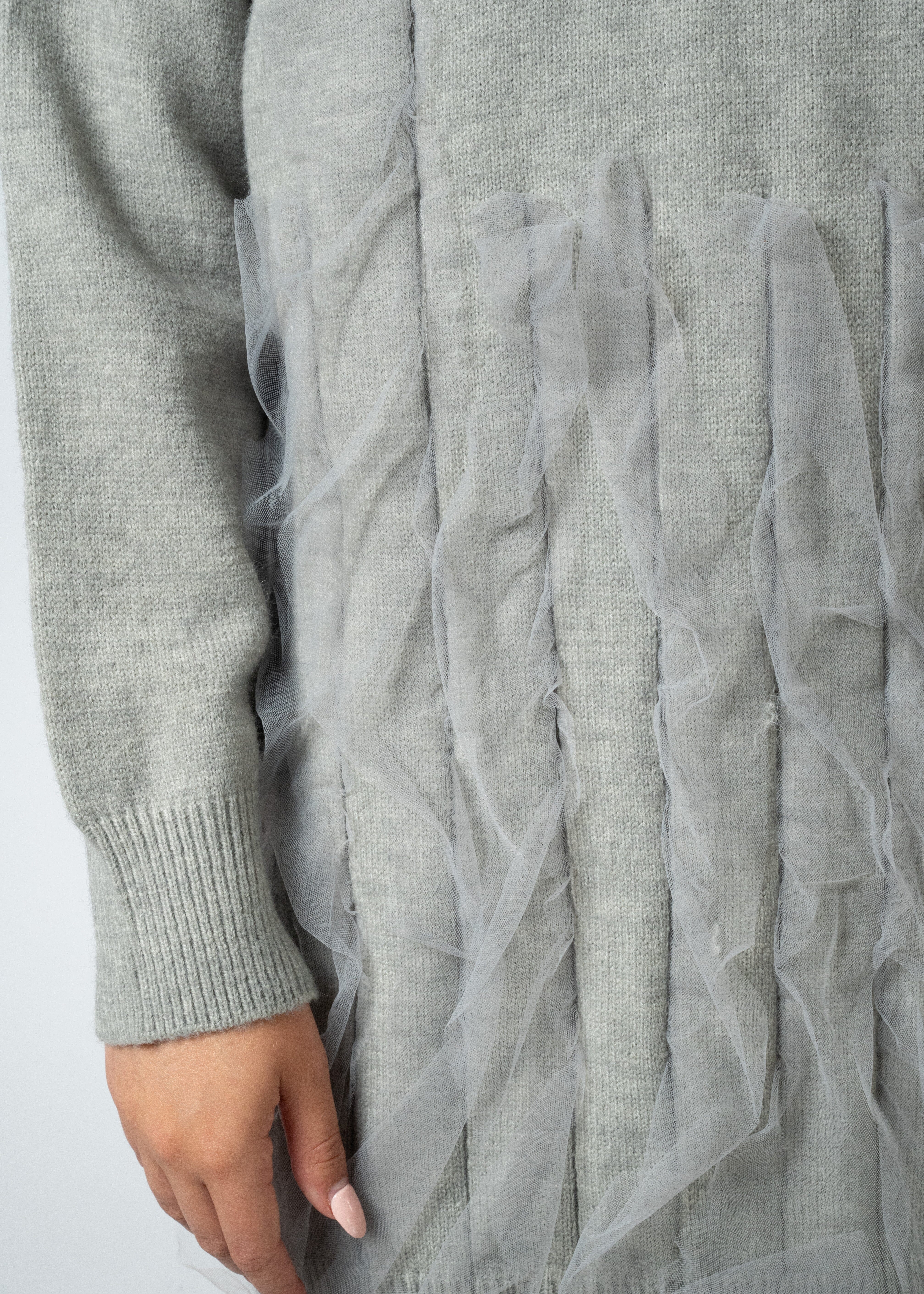 Tulle Hem Sweater Dress - Kate Hewko Tulle Hem Sweater Dress - Kate Hewko
