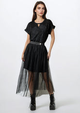 Tulle Overlay Tee Dress Set Two Piece Sets Kate Hewko 