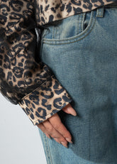 Tulle Trim Leopard Dress Shirt Blouses Kate Hewko 