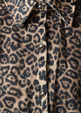Tulle Trim Leopard Dress Shirt Blouses Kate Hewko 