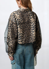 Tulle Trim Leopard Dress Shirt Blouses Kate Hewko 