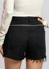 Tulle Zip Denim Shorts Shorts Kate Hewko 
