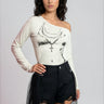 Tulle Zip Denim Shorts Shorts Kate Hewko Dark Denim XS 