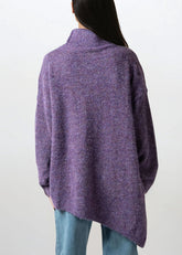 Turtleneck Asymmetric Hem Knit Sweater Sweaters Kate Hewko 