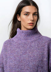 Turtleneck Asymmetric Hem Knit Sweater Sweaters Kate Hewko 