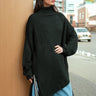 Turtleneck Asymmetric Hem Knit Sweater Sweaters Kate Hewko 