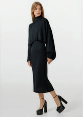 Turtleneck Knitted Dress Set Two Piece Sets Kate Hewko 