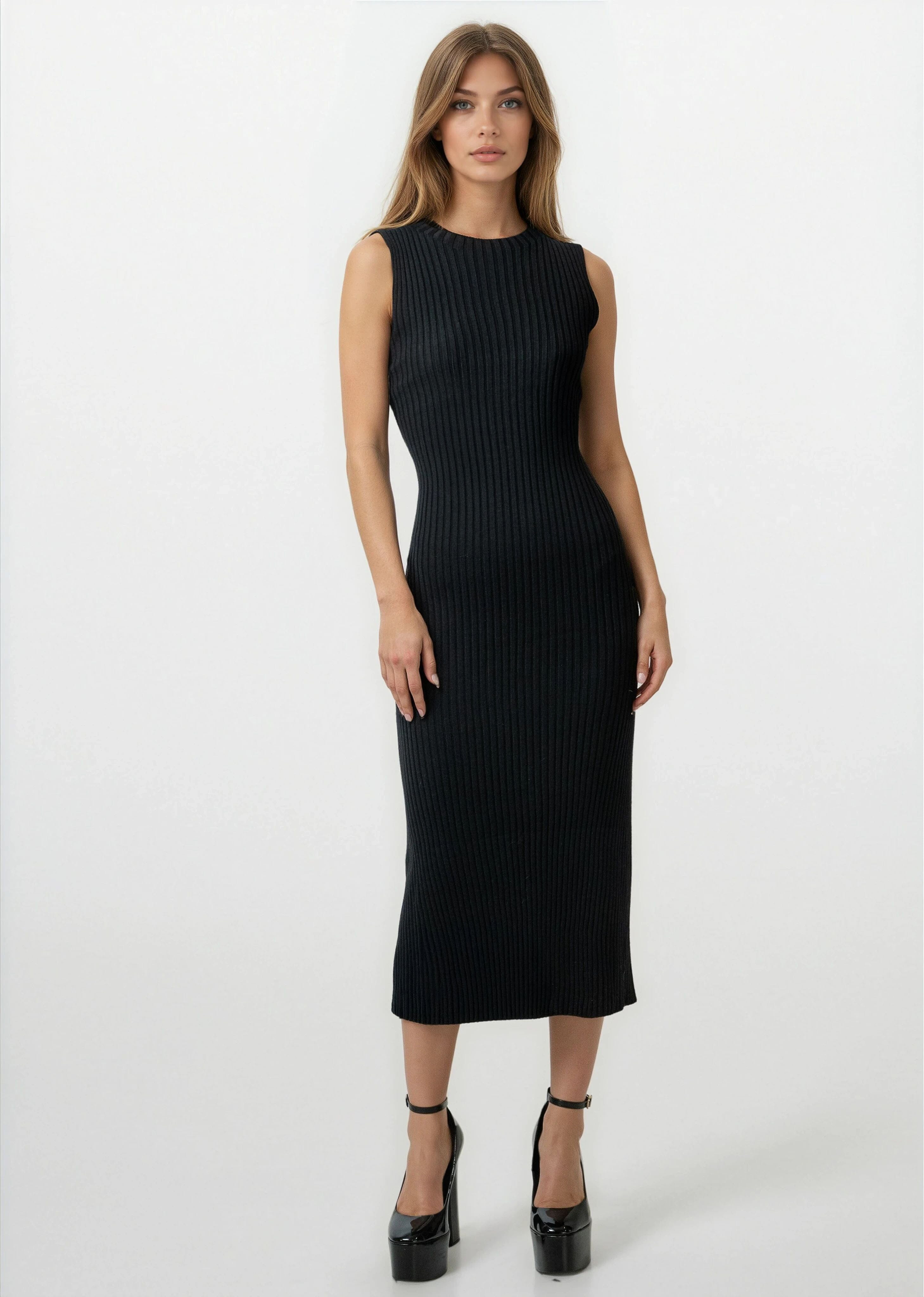 Turtleneck Knitted Dress Set
