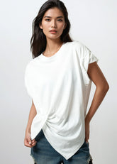 Twist Front Draped Tee Tees Kate Hewko 