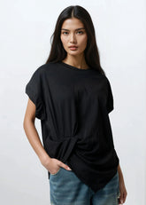 Twist Front Draped Tee Tees Kate Hewko 