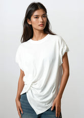 Twist Front Draped Tee Tees Kate Hewko 