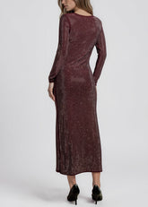 Twist Front Rhinestone Maxi Dress Dresses Kate Hewko 