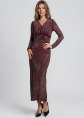 Twist Front Rhinestone Maxi Dress Dresses Kate Hewko 