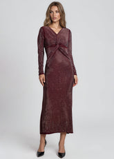 Twist Front Rhinestone Maxi Dress Dresses Kate Hewko 