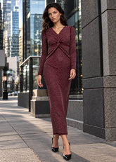 Twist Front Rhinestone Maxi Dress Dresses Kate Hewko 