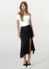 Twist Slit Midi Skirt Skirts Kate Hewko 