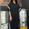 Varsity Stripe Polo Dress Dresses Kate Hewko Black One size 