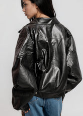 Vegan Leather Bow Jacket Outerwear Kate Hewko 
