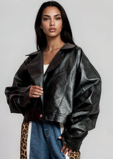 Vegan Leather Bow Jacket Outerwear Kate Hewko 