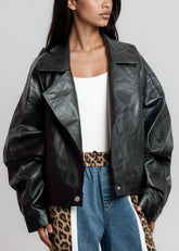 Vegan Leather Bow Jacket Outerwear Kate Hewko 