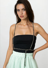 Vegan Leather Braided Harness Chain Belt Belts Kate Hewko 