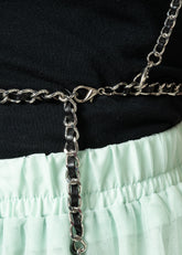 Vegan Leather Braided Harness Chain Belt Belts Kate Hewko 