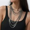Vegan Leather Multi Chain Necklace Necklaces Kate Hewko 