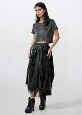 Vegan Leather Tulle Skirt Skirts Kate Hewko 