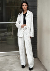 Velour Button Up Pant Set Two Piece Sets Kate Hewko 