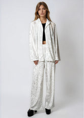 Velour Button Up Pant Set Two Piece Sets Kate Hewko 