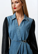 Velvet Denim Contrast Pant Set Two Piece Sets Kate Hewko 