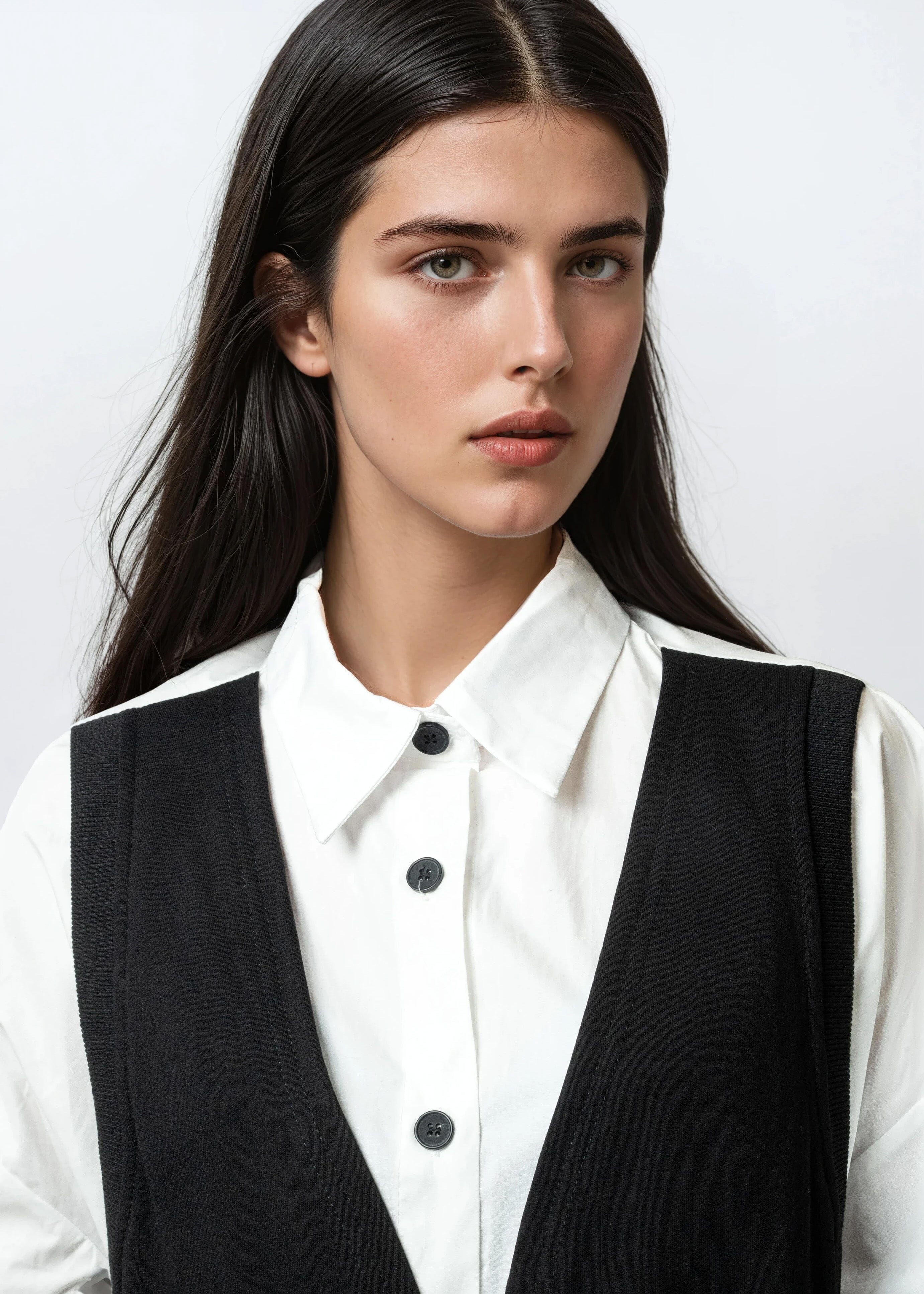 Vest Overlay Dress Shirt - Kate Hewko Vest Overlay Dress Shirt - Kate Hewko