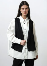 Vest Overlay Dress Shirt Blouses Kate Hewko 