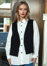 Vest Overlay Dress Shirt Blouses Kate Hewko 