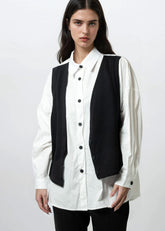 Vest Overlay Dress Shirt Blouses Kate Hewko 