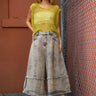 Wide Leg Washed Denim Jeans Pants Kate Hewko 