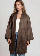 Wide Sleeve Leopard Print Kimono Layering Pieces Kate Hewko 