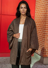 Wide Sleeve Leopard Print Kimono Layering Pieces Kate Hewko Leopard One size 