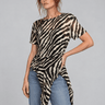 Zebra Side Tie Asymmetrical Blouse Blouses Kate Hewko Zebra S 